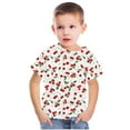 thumbnail image 4 of HAOTAGS Girls Graphic T-shirts, Cute Fruit Print Short Sleeve Round Neck Summer Tee Top Multicolor Size 5 T, 4 of 5