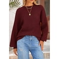 thumbnail image 5 of PRETTYGARDEN Women's Winter Sweaters Casual Crew Neck Long Sleeve Pullover Ribbed Knit Loose Fit Sweater Tops, 5 of 10