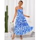 thumbnail image 2 of Vestido largo GRACE KARIN con estampado floral escalonado para mujer invitada a una boda, 2 of 5