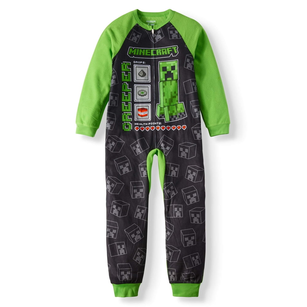 Minecraft Boys' Minecraft Onesie Pajama Sleeper (Little Boy & Big Boy
