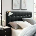 thumbnail image 5 of Tufted Headboard, Queen Size, Black, Faux Vinyl Leather, Bedroom, Modern Contemporary HB34972, 5 of 5