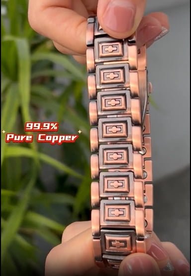 Wollet  3X  Copper Magnetic Bracelet for Men, Gifts for Husband, 8.7 in, Come with Sizing Tool