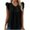 Black, variant on Jamicy Womens Blouses Casual Summer Outfits Women's Dressy Casual Blouses Business Short Sleeve T Shirts Summer Work Top Pleated Shirts