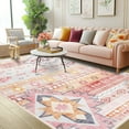 thumbnail image 4 of Ultrug Boho Area Rug Modern Geometric Soft Non Slip Rugs Indoor Floor Carpet for Living Room Bedroom Home Decor,4'x6',Pink, 4 of 7