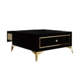 thumbnail image 3 of Castle Place Glam Coffee Table with Storage, Black, 3 of 8