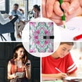 thumbnail image 5 of Leather Notebook with Pen Holder Writing Notepad Includes 100 Pages Lined Journal Elegant Shapes with Flowers, 5 of 6