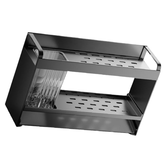 Soporte de esponja para fregadero de cocina BLESIY organizador a prueba de herrumbre Gris