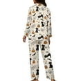 thumbnail image 5 of Kuiaobaty Cat Pumpkin Print Pajamas Set for Womens Spider Web Causal Home Loungewear Sleepwear Set of 2 Pieces Halloween Long Sleeve Loose Tops and Long Pants, 4XL, 5 of 7