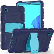 Dteck Case for Samsung Galaxy Tab A7 Lite 2021 8.7 inch SM-T225/T220, Hybrid Rugged Heavy Duty 3 in 1 TPU   PC Combo 3 Layer Shockproof Protective Cover Case with Kickstand -#1 Navyblue/Blue