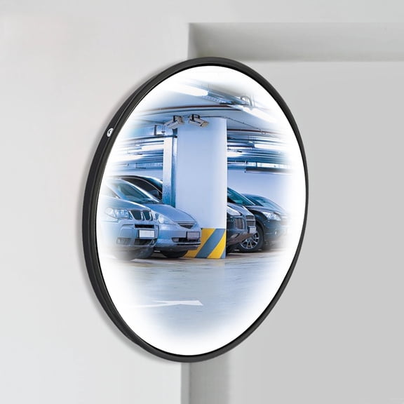 12-Inch Convex Corner Mirror for Traffic & Security – Wide Viewing Angle, Adjustable, Durable, Anti-Theft for Parking, Garage, Shop & Indoor Use