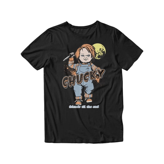 Chucky Child’s Play Friends Till The End Short Sleeve T-Shirt For Men (Black, S-XXL)