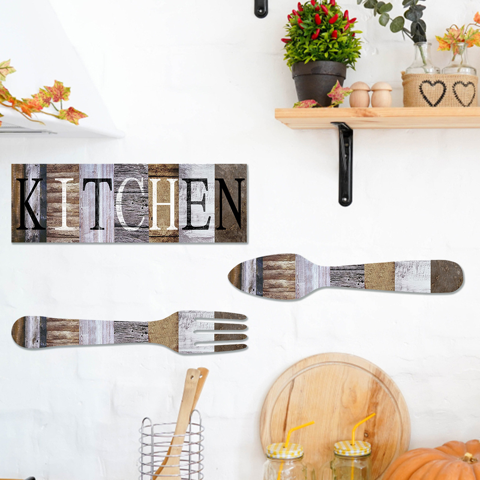 Christmas Decorations Wooden Home Kitchen Decor Wall Art Decor Wooden Wall Decoration For Kitchen Bar Ornament Christmas Decor