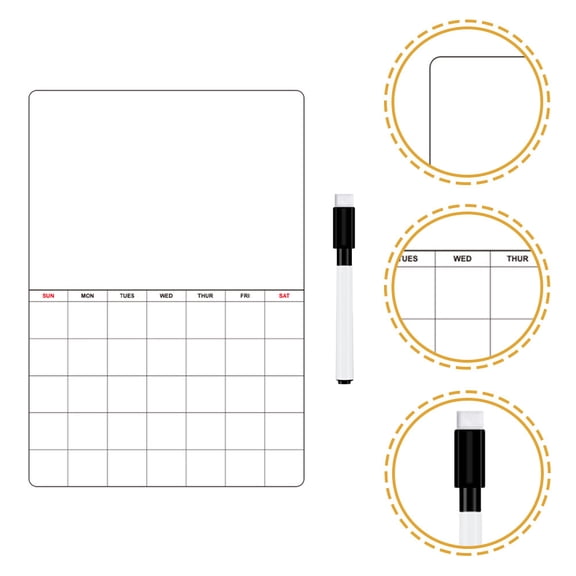 LEORX 2 Sets of Erasable Refrigerator Magnet Sticker Schedule Nano Coated for Home