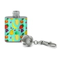 thumbnail image 2 of Fruit Salad Pattern Stainless Steel 1oz Mini Flask Key Chain, 2 of 4