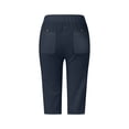 thumbnail image 5 of JJHGVB Cotton Linen Capris for Women Wide Leg Shorts for Women Beach Resort Pants Resort Wear for Women 2026 Wide Leg Elastic Waist Elastic Waist Shorts Wide Leg Capri Women Linen Shorts Navy 3XL, 5 of 6
