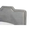 thumbnail image 4 of Benjen Glam Grey Velvet Fabric Upholstered Twin Size Panel Bed, 4 of 5