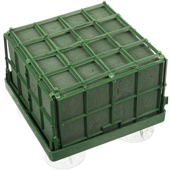 PAMINGONO Green Floral Foam Cage with Flower Mud for Home, Shop, and Event Decoration