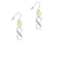 thumbnail image 2 of Delight Jewelry Silvertone Te Amo Infinity Sign Goldtone Leaf French Earrings, 2 of 4