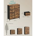 thumbnail image 4 of 8-Drawer Storage Dresser - Steel Frame Organizer with Non-Woven Fabric Drawers, Multi-Use Chest for Bedroom/Entryway, Rustic Brown and Ink Black, 4 of 5