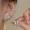 NJ-1128, variant on Y2K Bowknot Zircon Stud Earrings for Women Fashion Korean Silver Color Pink Crystal Personality Earring Lady Party Jewelry Gifts
