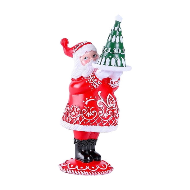 Figuras navideñas de Papá Noel, figuras en miniatura de Papá Noel, adorable Papá Noel hombre rojo