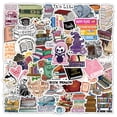 thumbnail image 1 of Calcomanías de vinilo con citas literarias para amantes de los libros, 50 unidades, 1 of 2
