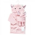 thumbnail image 2 of Little Treasure Infant Girl Plush Bathrobe and Toy Set, Floral Elephant, 0-9 Months, 2 of 3