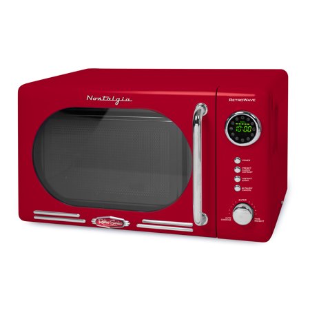 

Nostalgia NRMO7RD6A Retro 0.7 Cubic Foot 700-Watt Countertop Microwave Oven - Retro Red