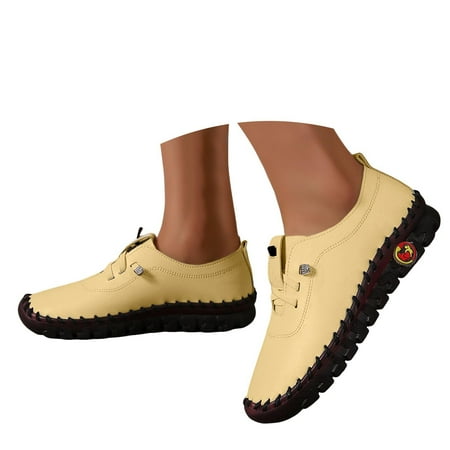 Mepaouo Womens Casual Shoes Business Formal Loafer Shoes Slip On Low Top Leisure Comfy Oxfords