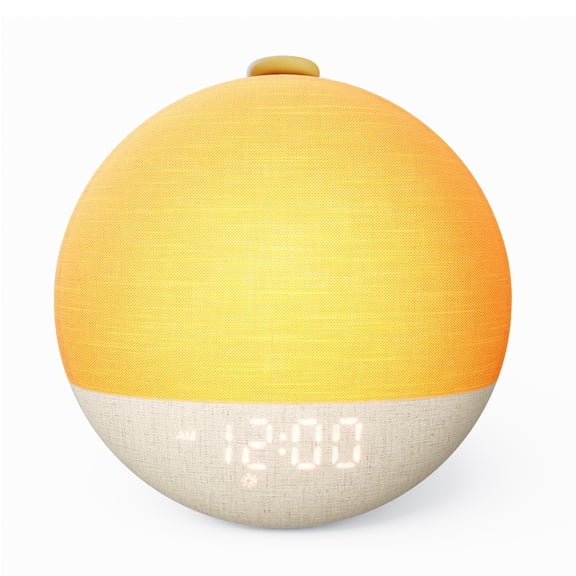 Dreamegg Sound Machine, Wood Grain Sunrise Alarm Clock With White Noise Machine, 29 Sleep Sounds, Wake Up Light Alarm Clock for Adults