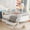 White-Twin, variant on Twin Size Wood Platform Bed for Kids, Wood Low Profile Twin Bed with Rails, Suitable for Girls and Boys,White