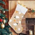 thumbnail image 4 of Coolnut Halloween Ghost Pumpkin Christmas Stocking 2PCS, Large Fireplace Xmas Hanging Stockings with Plush Cuff for Family Holiday Party Decorations, 17.71"x 12.20", 4 of 7