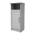 thumbnail image 2 of Flash Furniture Bathroom Storage Cabinet Organizer with Magnetic Closure Door, In-Cabinet Adjustable Shelf, and Upper Open Shelf in Gray, 2 of 11