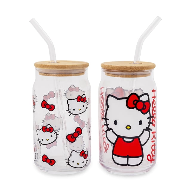 Set de vasos de vidrio Silver Buffalo Sanrio Hello Kitty 480 ml