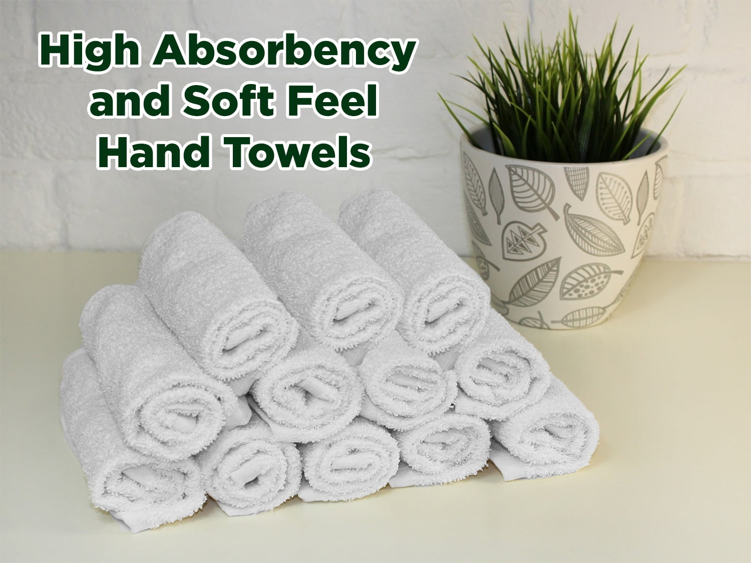 Maura Premium Hand Towels 100% Cotton 16x30 Oversized Ultra Absorbent Quick Dry Soft Towels for Bathroom Extra Large Hand Towels, Yellow