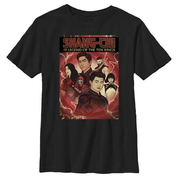 Boy's Marvel Shang-Chi and the Legend of the Ten Rings Poster  Graphic Tee Black Small