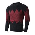 thumbnail image 2 of Rbaofujie Chandails pour Hommes Homme Assorti de Couleurs Col Roulé Simulé Ample Chandail de Base Chandail Vin Chemises Décontractées pour Hommes, 2 of 3