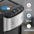 thumbnail image 3 of Patiosunny Bottom Load Water Cooler Dispenser for 5 Gallon Bottles, 3 Temperatures (Hot, Cold, and Room), Rapid cooling, LED Lighting, Empty Bottle Alert, Silver, 3 of 9
