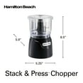 Hamilton Beach Electric Vegetable Chopper & Mini Food Processor, 3 Cup, Stack and Press, Dicing