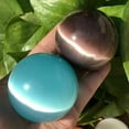 thumbnail image 6 of K-KED Beautiful Rare Natural Cat's Eye Stone Balls Quartz Crystal Reiki Healing Sphere-60 mm-Multicolor, 6 of 9
