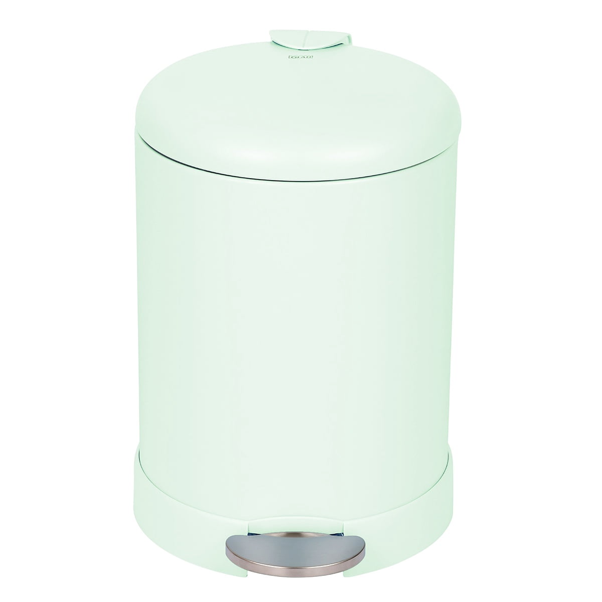 Glad Bathroom Trash Can, 1.2 Gallon Stainless Steel Small Step Garbage Bin with Lid, Mint