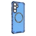 thumbnail image 2 of 2-in-1 Magnetic Phone Case for Samsung Galaxy S24, [Anti-fall] [Compatible with MagSafe] Shockproof Translucent Honeycomb Pattern Back Ultra Slim Protective Case for Samsung Galaxy S24,Blue, 2 of 11
