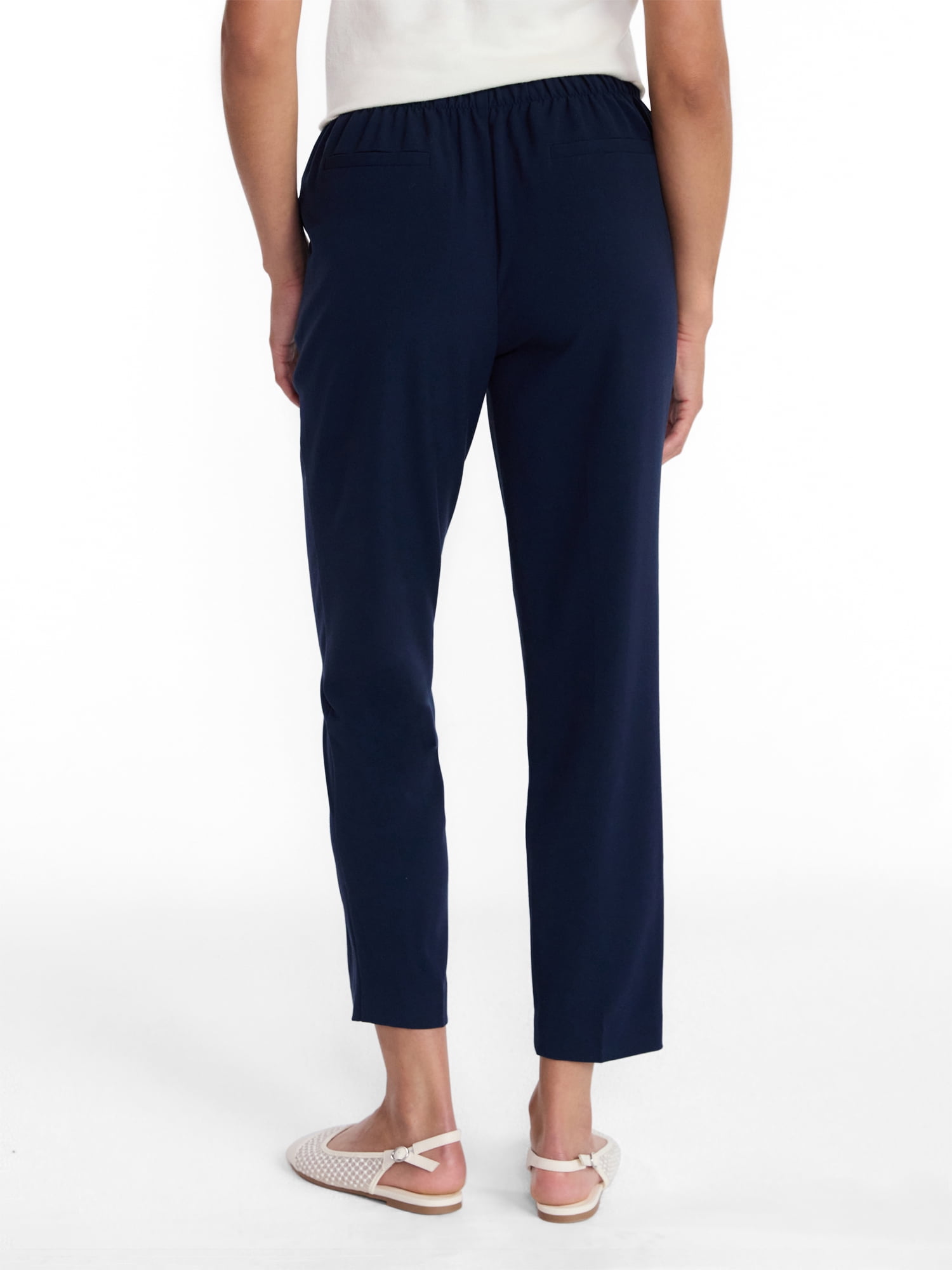 Time and Tru Women's Tapered Pull on Pants, 27" Inseam, Sizes XS-XXXL