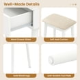 thumbnail image 3 of Small Makeup Dressing Table Vanity Set with Round 3‑Color Dimmable LED Lighted Mirror, 4 Storage Drawers, Solid Wood Legs and Cushioned Stool for Compact Bedroom,White, 3 of 6