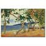 Trademark Art "By the Seashore Martinique 1887" Canvas Wall Art by Paul Gauguin