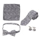 thumbnail image 1 of Conjunto de corbata para hombre, pañuelo, pajarita, gemelos, seda de poliéster, duradera, textura exquisita, diseño clásico, corbatas para hombre, 1 of 5