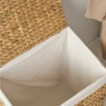 thumbnail image 3 of Judas Water Hyacinth Woven Brown Rectangular Laundry Hamper, 3 of 7