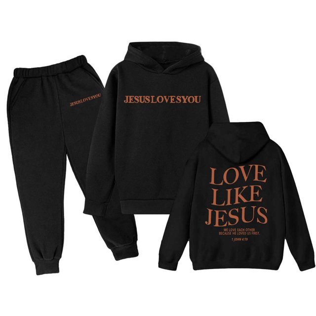 Zecgelong Ensemble Chandail à Capuche pour Enfants, Imprimé Populaire, Manches Longues, Hiver, Filles