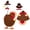Brown, variant on Thanksgiving Fall Porch Goose Outfit,Turkey Goose Costume with Hat for 23''H Plastic/Cement Statues,Harvest Festive Thanksgiving Autumn Yard Lawn Garden Patio Outdoor Decor