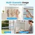 thumbnail image 5 of Closet Organizer with 10 Clips, Space Saving Hanging Closet Organizer, Metal Multi-Clip Hanger for Leggings Pants Skirts, 360° Rotating Rubber Coated Clips, 5 of 7